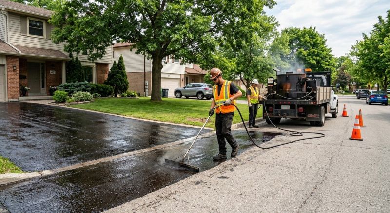 Hot Tar Driveway Sealing in Greenville, SC