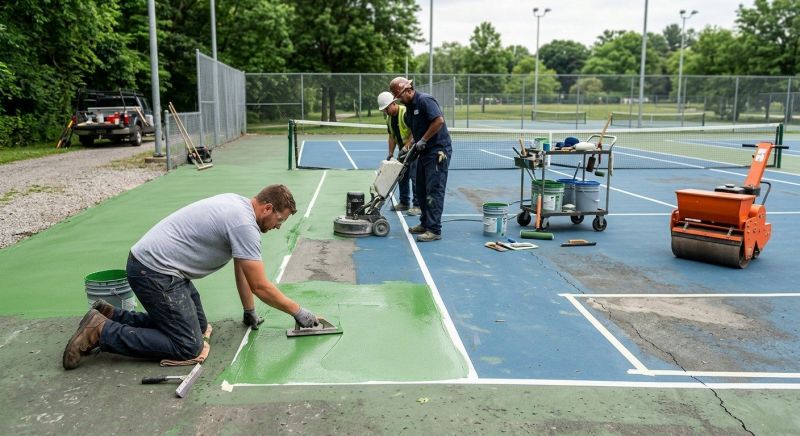 Tennis Court Repair Service in Greenville, SC