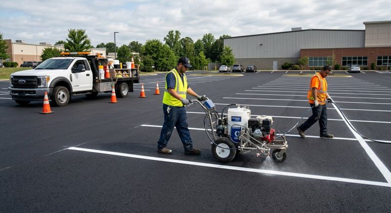 Asphalt Painting in Alpharetta, GA