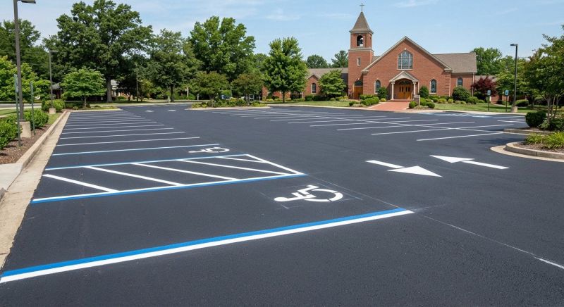Church Parking Lot Striping in Lawrenceville, GA