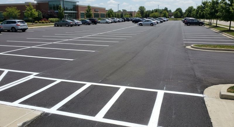 Concrete Parking Lot Striping in Alpharetta, GA