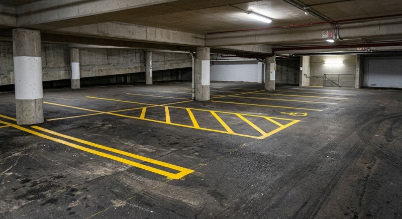 Concrete Parking Lot Striping in Alpharetta, GA