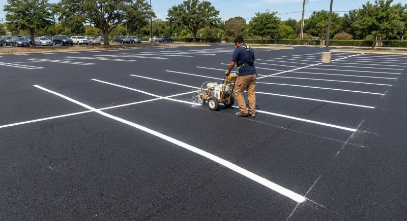 Parking Garage Striping in Suwanee, GA