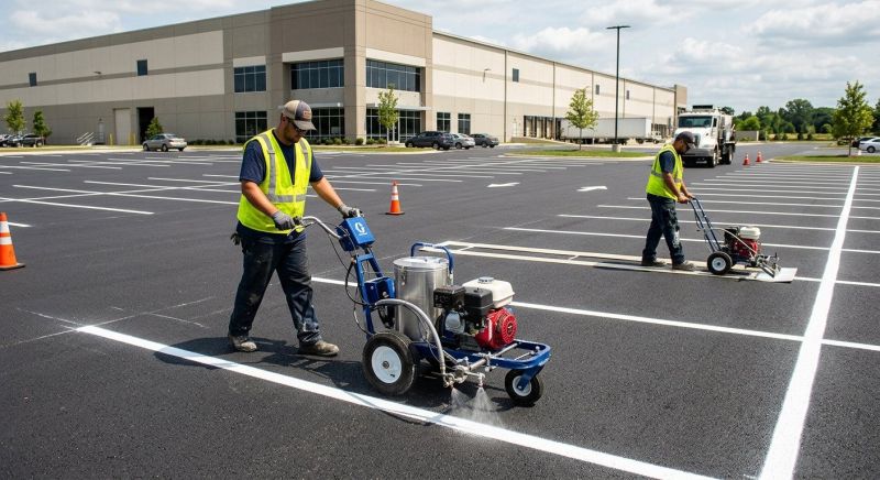 Parking Lot Painting in Roswell, GA